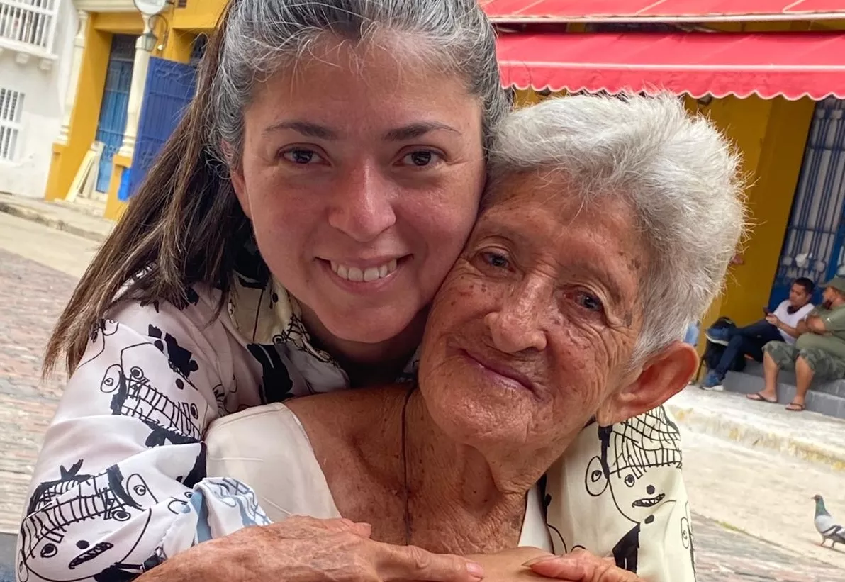Lisu Vega with her grandmother Yiya.