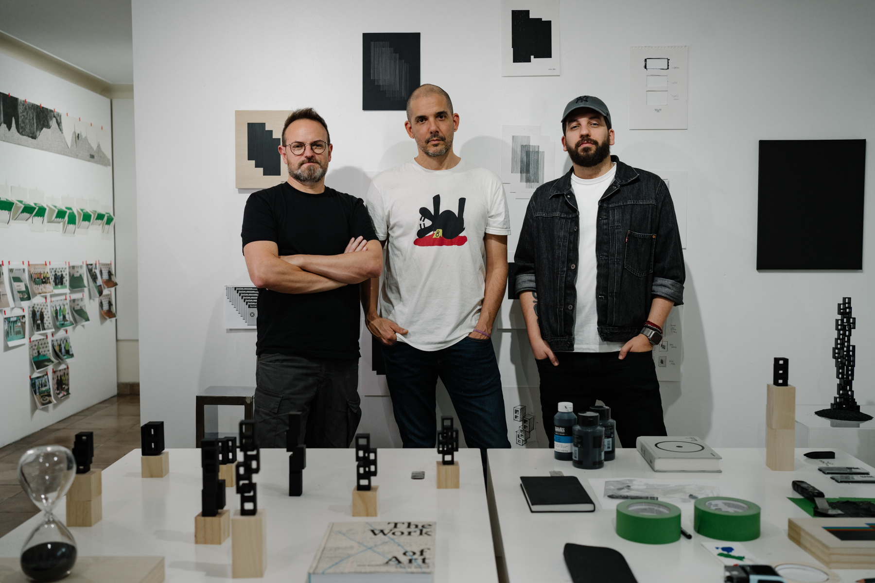 Marcelo Moscheta, Camilo Restrepo and Guillermo Garcia Cruz are three South Americans in Miami working on their craft at Fountainhead. Meet them at an open house on Thursday, Jan. 30. (Photo by Karli Evans, courtesy of Fountainhead Arts).