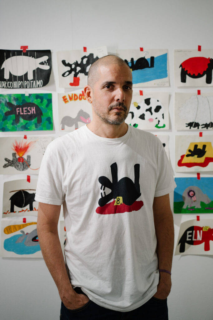 Camilo Restrepo is focusing on his newest body of work during his Fountainhead residency. (Photo by Karli Evans, courtesy of Fountainhead Arts).